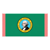 Bandera de Washington Tarjeta Fotografica Personalizada
