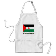 Bandera de Western Sahara con nombre Delantales