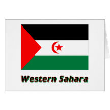 Bandera de Western Sahara con nombre Felicitación