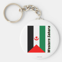 Bandera de Western Sahara con nombre Llavero