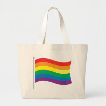 Bandera del arco iris bolsas de mano