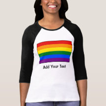 Bandera del arco iris del orgullo gay de LGBT Camisetas
