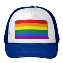 Bandera del arco iris del orgullo gay de LGBT Gorras De Camionero