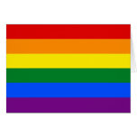 Bandera del arco iris del orgullo gay de LGBT Tarjeta