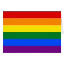 Bandera del arco iris del orgullo gay de LGBT Tarjeta