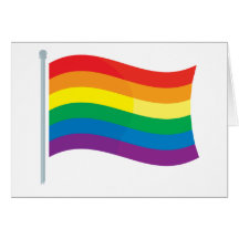 Bandera del arco iris tarjeta