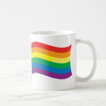 Bandera del arco iris taza de café
