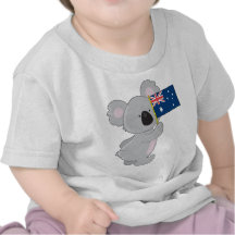 Bandera del australiano de la koala camiseta
