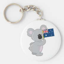 Bandera del australiano de la koala llavero