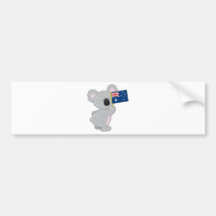 Bandera del australiano de la koala etiqueta de parachoque