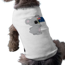 Bandera del australiano de la koala camiseta de perro