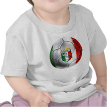 Bandera del balón de fútbol de Italia Forza Azzurr Camiseta