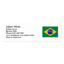 Bandera del Brasil Plantillas De Tarjetas De Visita
