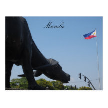 bandera del búfalo de Manila Postales