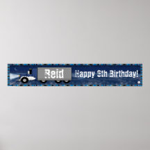Bandera del camionero del hielo posters