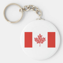 Bandera del canadiense de la hoja de arce de Swirl Llavero Personalizado