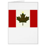 Bandera del canadiense del día de fiesta tarjeton