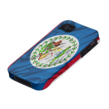 Bandera del caso del iPhone 4 de Belice Vibe iPhone 4 Funda