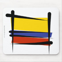 Bandera del cepillo de Colombia Alfombrillas De Raton