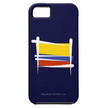 Bandera del cepillo de Colombia iPhone 5 Cobertura