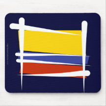 Bandera del cepillo de Colombia Tapete De Ratón