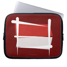 Bandera del cepillo de Indonesia Funda Computadora