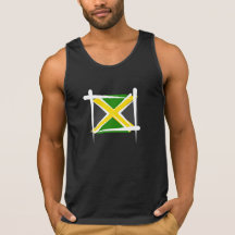 Bandera del cepillo de Jamaica Camisetas