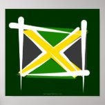 Bandera del cepillo de Jamaica Impresiones