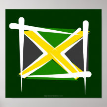 Bandera del cepillo de Jamaica Impresiones