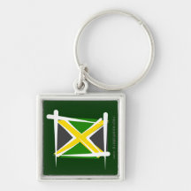 Bandera del cepillo de Jamaica Llavero