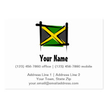 Bandera del cepillo de Jamaica Tarjetas De Negocios