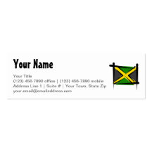 Bandera del cepillo de Jamaica Tarjeta De Visita