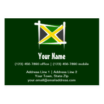 Bandera del cepillo de Jamaica Tarjeta De Visita