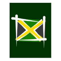 Bandera del cepillo de Jamaica Tarjeta Postal