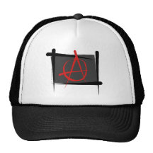 Bandera del cepillo de la anarquía gorros bordados