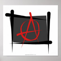 Bandera del cepillo de la anarquía impresiones