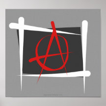 Bandera del cepillo de la anarquía poster