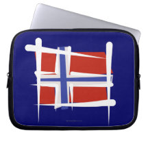 Bandera del cepillo de Noruega Mangas Portátiles