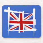 Bandera del cepillo de Reino Unido Tapete De Raton
