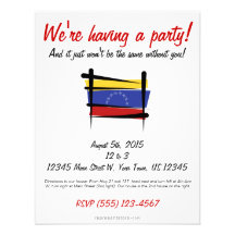 Bandera del cepillo de Venezuela Invitación Personalizada
