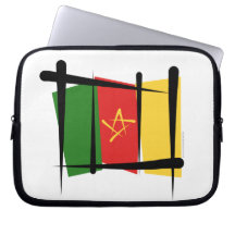 Bandera del cepillo del Camerún Funda Computadora
