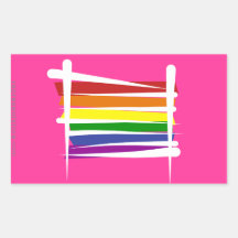 Bandera del cepillo del orgullo gay del arco iris etiqueta