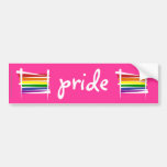 Bandera del cepillo del orgullo gay del arco iris pegatina de parachoque