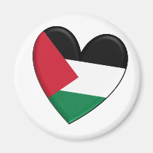 Bandera del corazón de Palestina Imanes