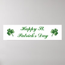 Bandera del día de St Patrick feliz Impresiones