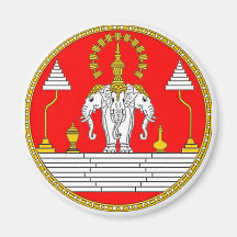 BANDERA DEL ELEFANTE PRINCIPAL DE LAOS TRES IMAN DE NEVERA