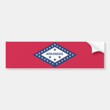 Bandera del estado de Arkansas Pegatina De Parachoque
