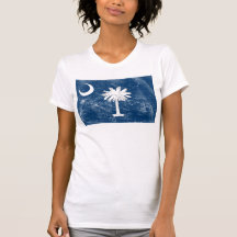 Bandera del estado de Carolina del Sur (apenada) Camisetas