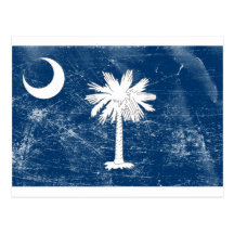 Bandera del estado de Carolina del Sur (apenada) Postal