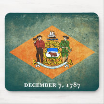 Bandera del estado de Delaware Tapete De Ratón